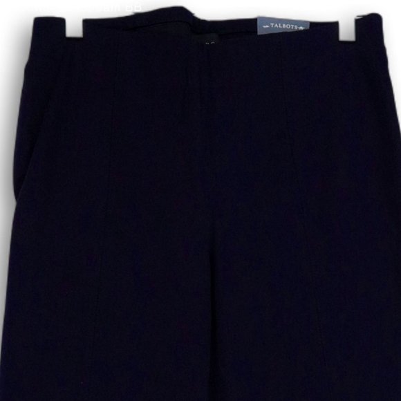 NWT TALBOTS CHATHAM STRETCH SLIM LEG CROP PANTS NAVY 2P (PETITE) - Picture 3 of 9